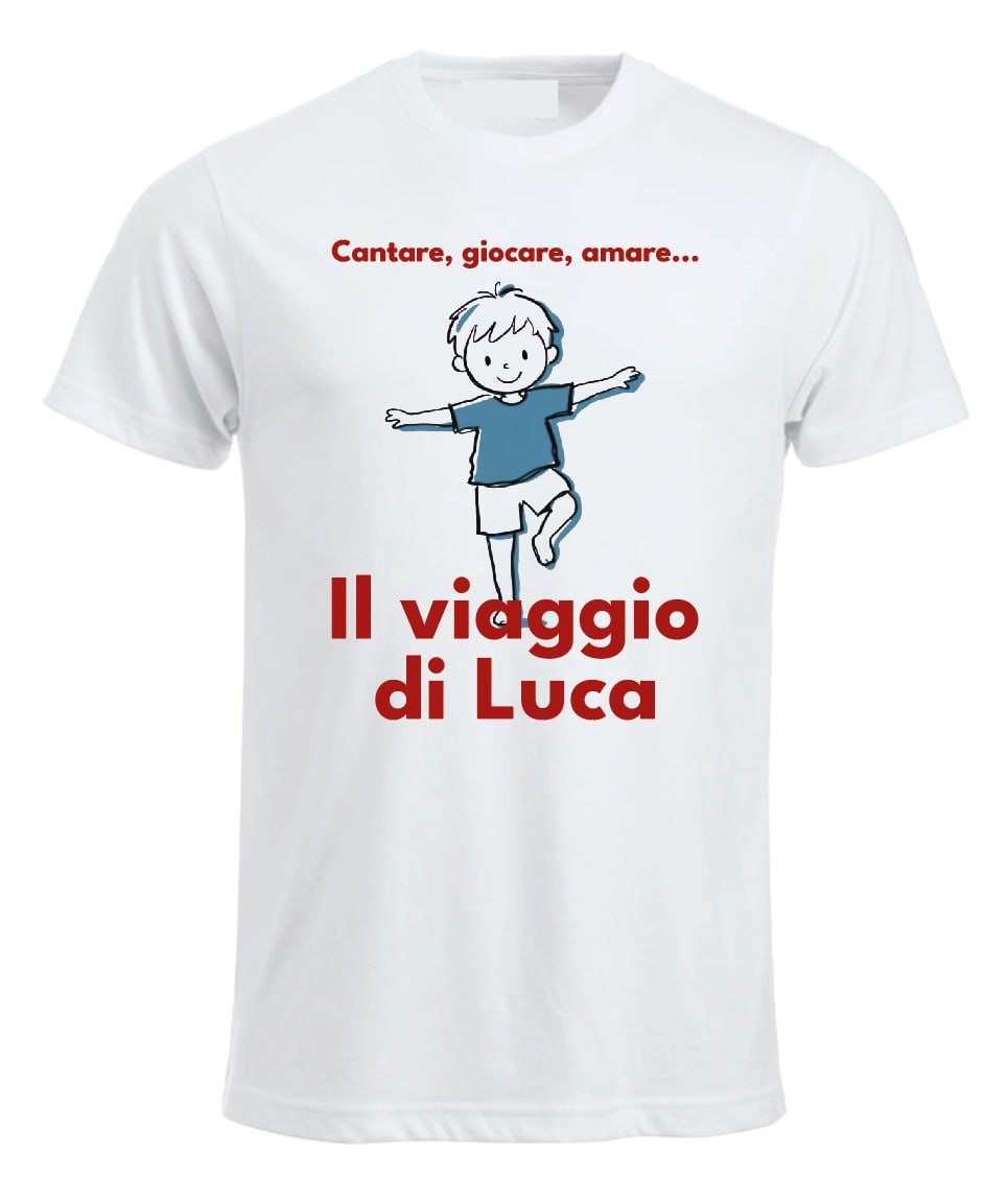 T-SHIRT BAMBINO "CANTARE, GIOCARE, AMARE... IL VIAGGIO DI LUCA"