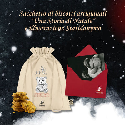 SACCHETTO DI BISCOTTI ARTIGIANALI “UNA STORIA DI NATALE” + STAMPA STATIDANYMO