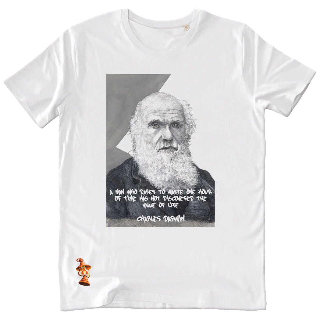 T-shirt illustrAEmenti Charles Darwin