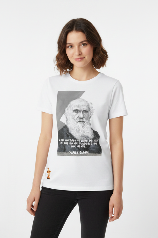 T-shirt illustrAEmenti Charles Darwin