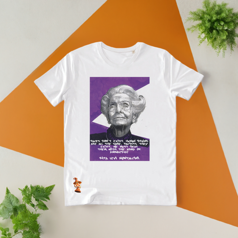 T-shirt illustrAEmenti Rita Levi Montalcini