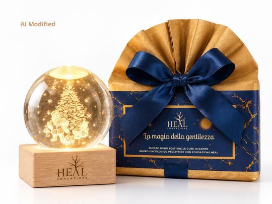 Palla di neve luminosa natalizia Fondazione Heal